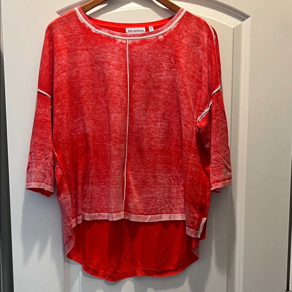 Orange 3/4 Sleeve 525 America Sweater